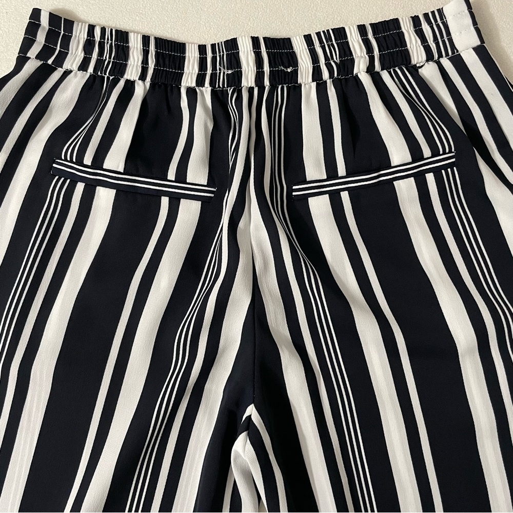 Zara Basic Striped Drawstring Pants - image 5